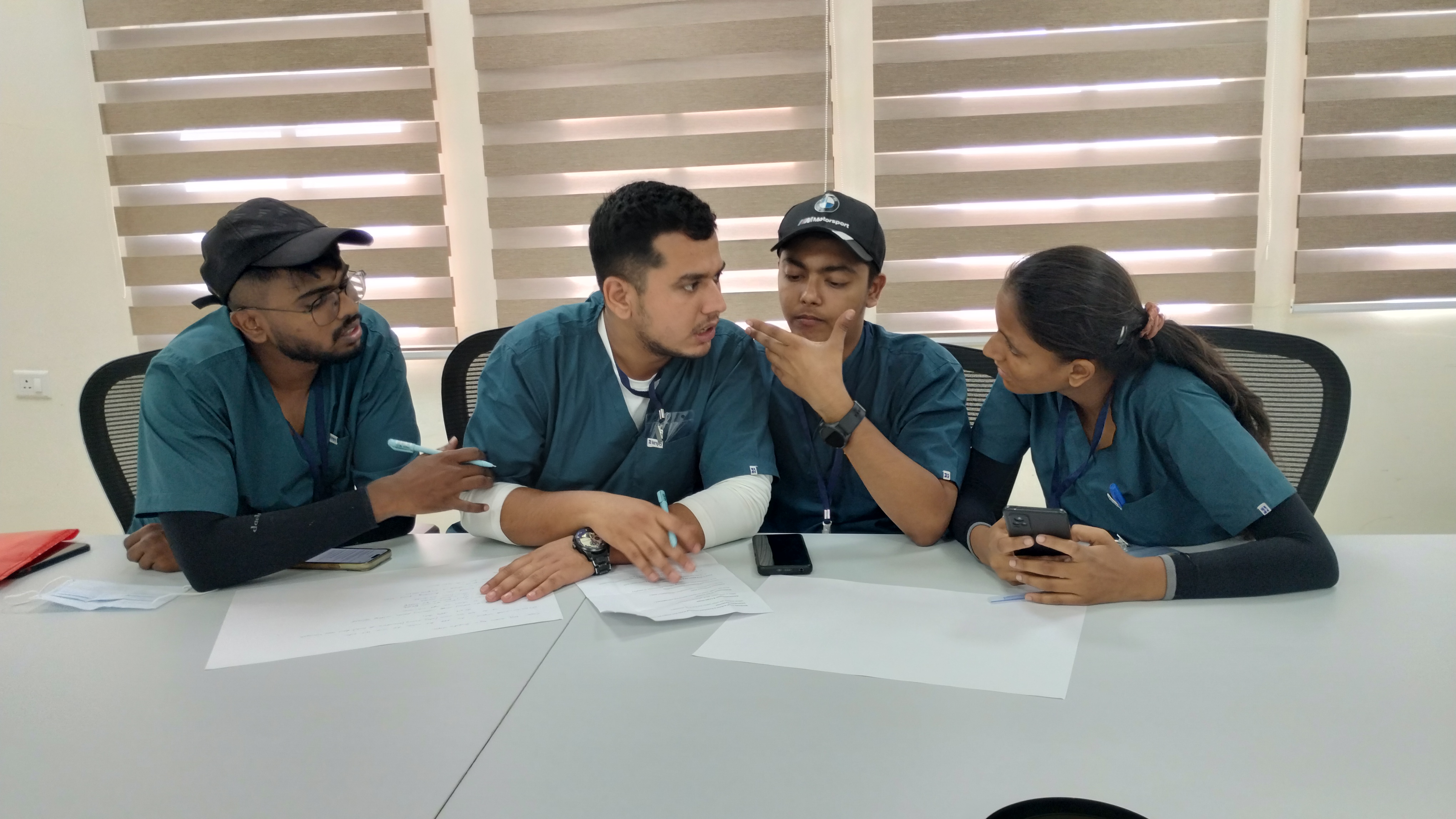 Virtual classroom setup with books